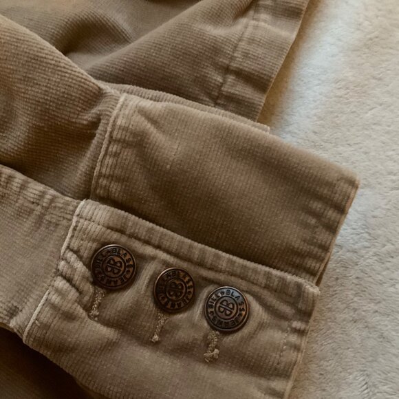 Vintage 90's Bill Blass Womens Medium Shacket Jacket Tan Beige Corduroy Y2K*Read - Picture 12 of 13